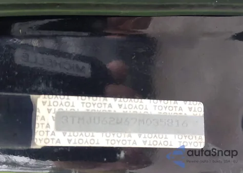 2007 Toyota Tacoma Prerunner V6 z USA, uszkodzony, nr VIN 3TMJU62N67M035816